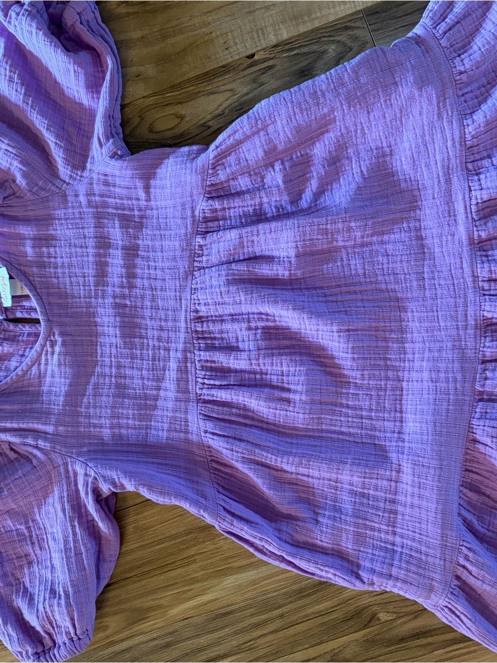 Cat & Jack Lavender Ruffle Short-Sleeve Dress